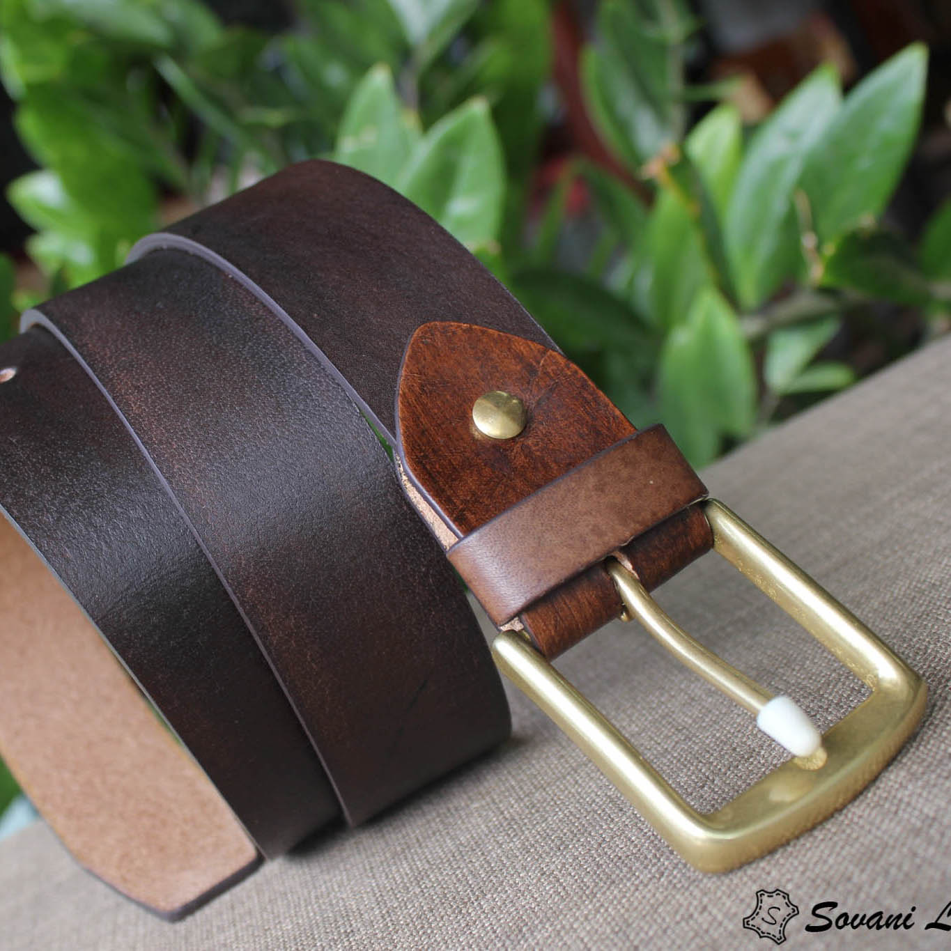 Sovani Leather | Trang chủ Thắt lưng nam cao cấp, màu patina - Veg Tanned - SL2212