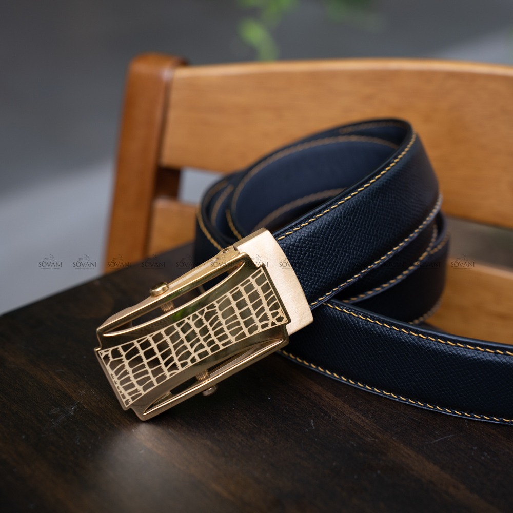 Sovani Leather | Trang chủ Thắt lưng nam cao cấp Epsom Hass - Màu đen - SL2202